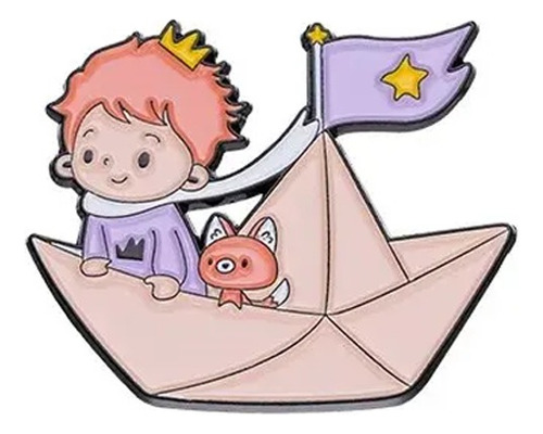Broche Pin Metálico De El Principito En La Luna