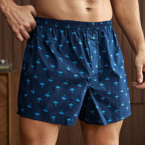 Pantalón Corto Transpirable Cómodo Estampado Para Hombre A L