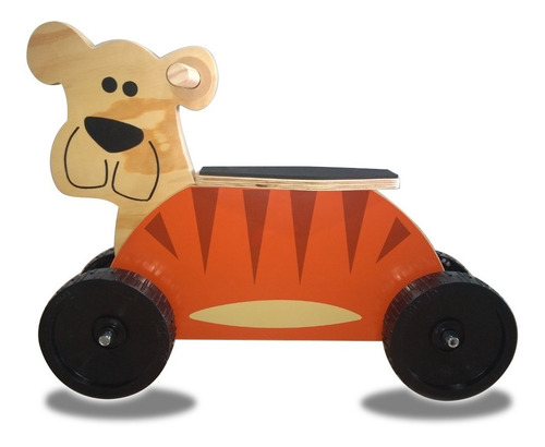 Imagen 1 de 3 de Andarín Pata Pata Caminador De Madera Woodymoto Tiger