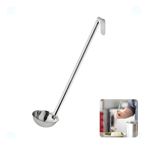 Concha Com Medida 44 Ml Em Aço Inox Profissional De Cozinha