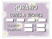 Comprar Cartel Horario Locales Kiosco Abierto Vidriera 20 X 15 N35