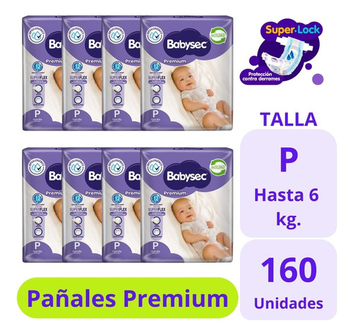 Babysec Premium Talla P 8x20uds