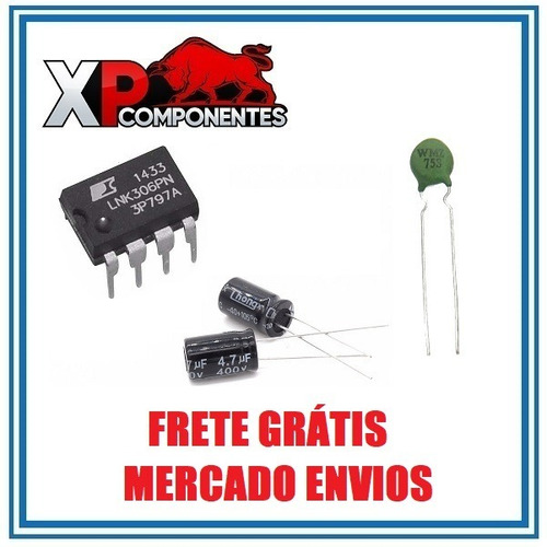 Kit 10x Lnk306pn + 20x 400v 4.7uf + 10x Termistor Wmz75s