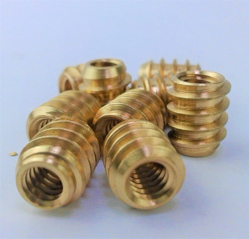 12 Insertos De Bronce Para Madera 1/4 Toolstock