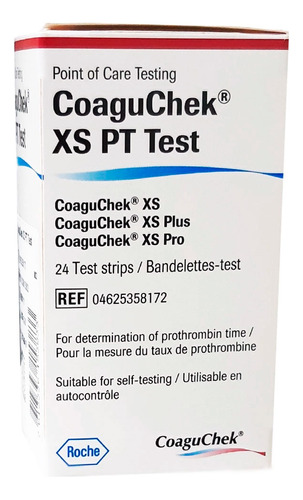 Tiras Coaguchek P/ Teste Coagulação Sangue - Roche 24 Tiras