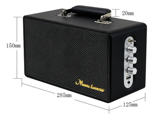 Parlante Con Bluetooth Estilo Vintage, Line Out, Usb
