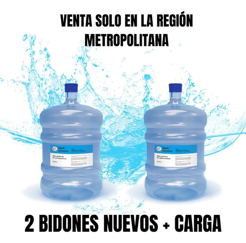 2 Bidones Nuevos 20 Litros Agua Purificada