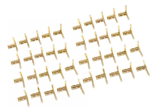 Minibaúl Expositor Joyas Latón, 40 Piezas, L, Dorado D