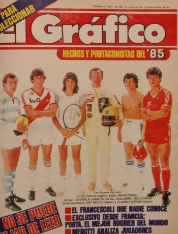 El Grafico 3457 Hechos Año  85 Francescoli Maradona Porta