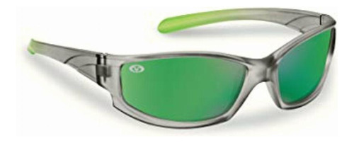 Flying Fisherman 7895gag Booy Jr Angler Anteojos De Sol Color Gray-lime Frames/green Mirror Lenses