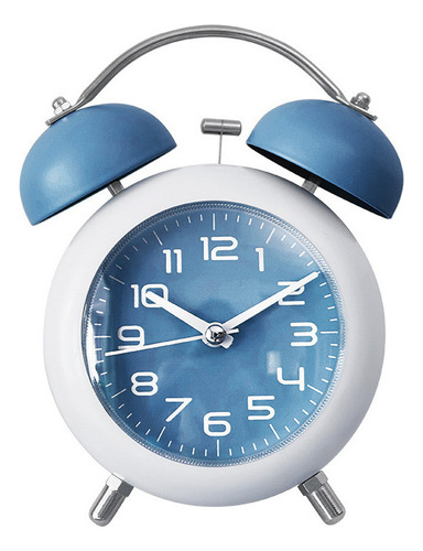 . Reloj Mecánico De Metal Con Luz Nocturna Silenciosa