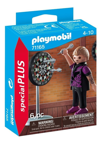 Figura Armable Playmobil Special Plus 71165 Jugador De Dardos 6 Piezas 3+