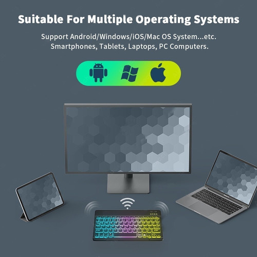 Juego De Teclado Y Mouse Inalámbricos Goojodoq Para iPad