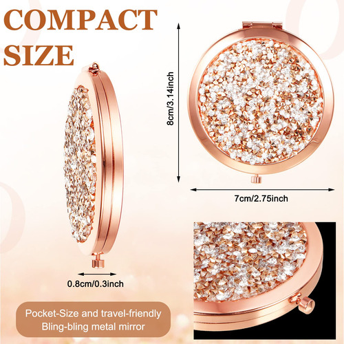 Espejo De Maquillaje De Bolsillo Plegable Compact Mirror Cin
