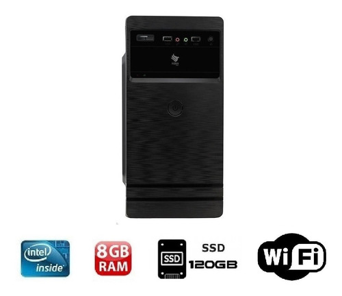 Imagem 2 de 5 de Computador Monitor Cpu Pc Dual Core 8gb 120ssd Wifi + Brinde