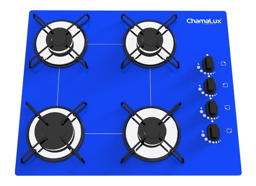 Fogão Cooktop 4 Bocas Ultrachama Azul Chamalux Promoção