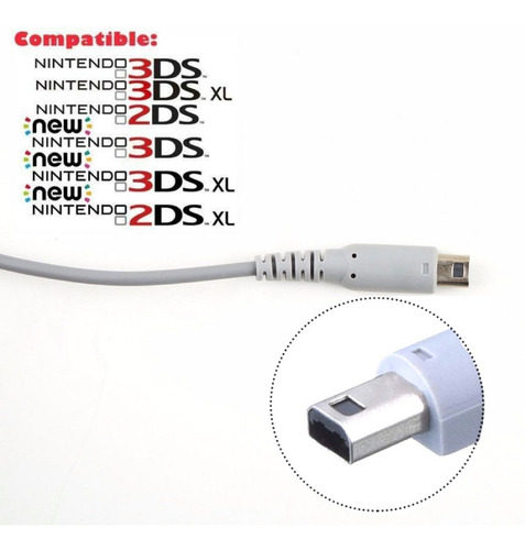 Imagen 3 de 9 de Cargador Pared De 220v Para Nintendo 2ds 3ds 3ds Xl Ds Dsi