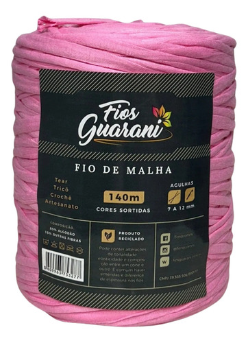 Fio De Malha Residual 140m - Fios Guarani Cor Rosa
