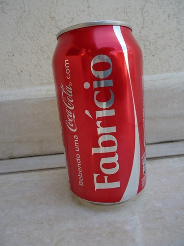 Lata Coca Cola Vazia Com Nome - Fabrício (Usado)