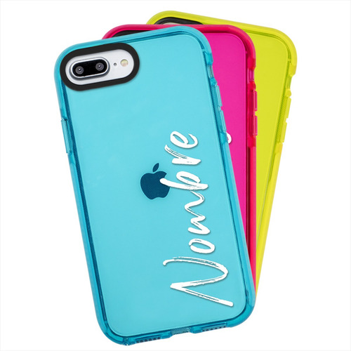 Funda Para iPhone Uso Rudo Antigolpes Personalizada Nombre