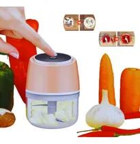 Comprar Mini Processador Alimentos 250ml Alho Elétrico Sem Fio Usb Cor Rosa