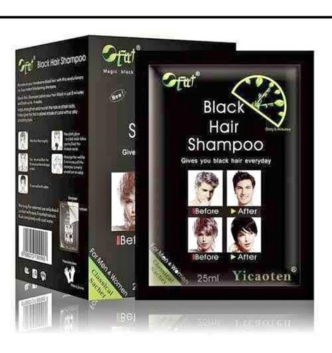 Imagen 2 de 3 de 10 Tinte Shampoo Negro Para Canas Sin Amoniaco Natural