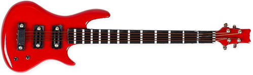 Bajo Guitarra Miniatura Réplica Rojo Cereza  X  Resina...