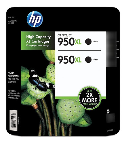 Cartucho Hp 950xl Negro Original Pack 2 Unidades Hp 8600