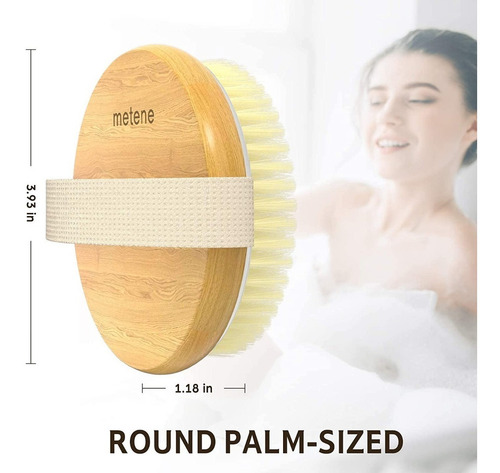 Imagen 5 de 8 de Cepillo Ducha Bambú Cerdas Suaves Firmes Exfoliación Pack 2
