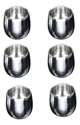 Vaso De Material Acero Inoxidable De 6 Piezas, Taza De Té,