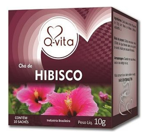 Chá Q-vita Chá Em Sachê Hibisco 10 G