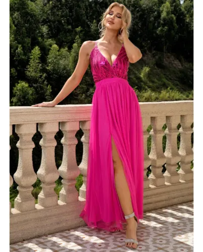 Vestidos rosa largos sale