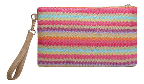 Bolso De Mano Colorido For Mujer, Tejido A Mano, For Playa