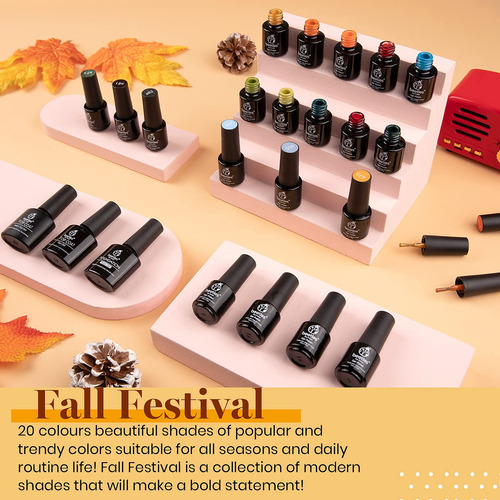 Juego De Esmalte De Uñas De Gel Otoño Invierno 6 Colores