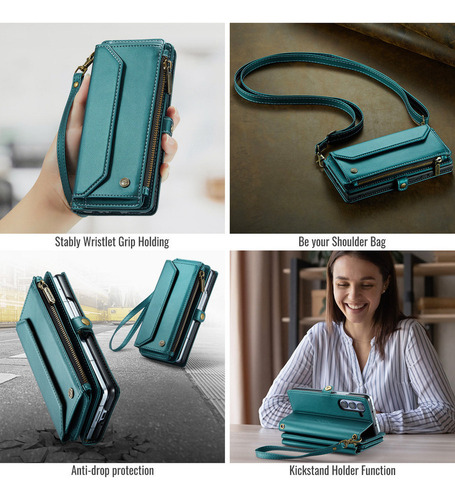 Funda De Cartera Con Cremallera For Samsung Zfold 6/5/4/3