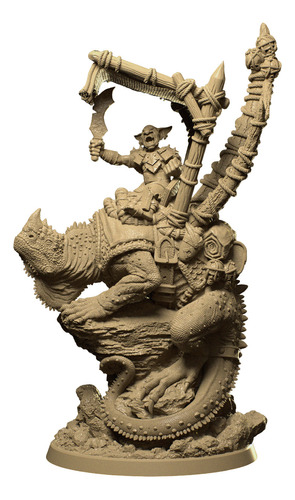 Miniatura Para D&d - Impresion 3d Resina - Goblin Jinete