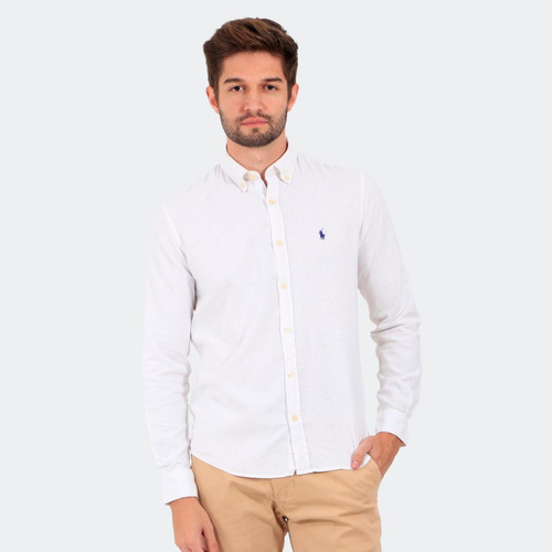 Camisa Linho Manga Longa Branca - Frete Grátis 12x S/juros