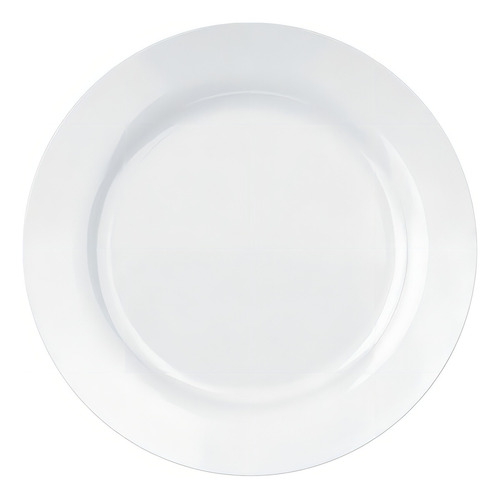 4 Unidades Prato Raso Menu Opaline Branco Temperado Nadir