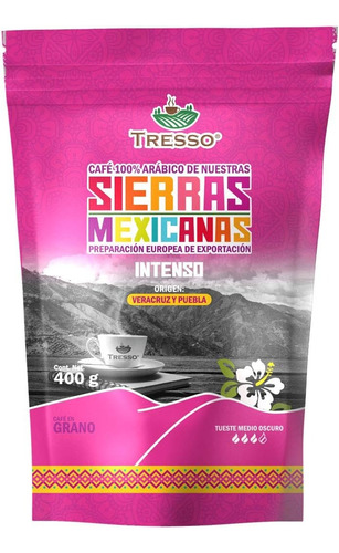 Café Sierras Mexicanas 400gr. En Grano, Cuerpo Medio