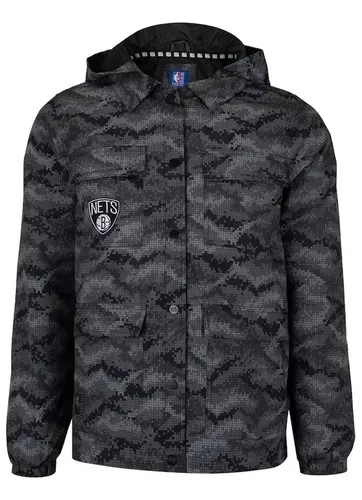 Jaqueta corta vento new sales era brooklyn nets preta