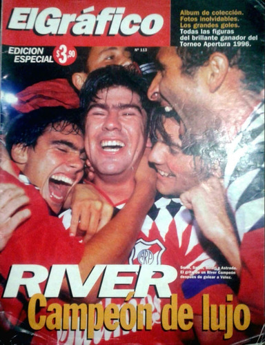 Revista River Campeón Apertura 1996 El Gráfico 