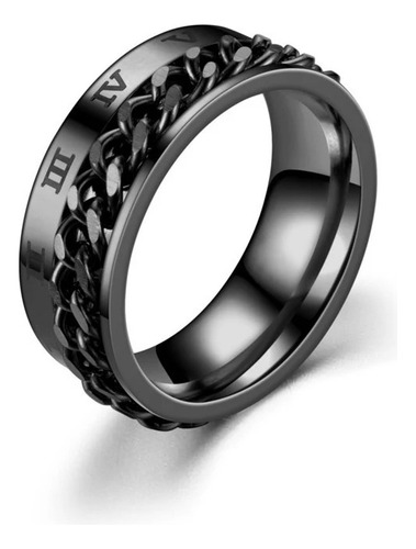 Anillo Cadena Giratoria Y Números Romanos Antiestrés