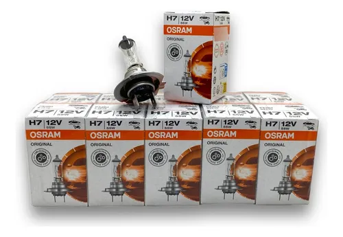 Pack X 10 Lamparas H7 Osram 12v 55w Halogenas Original Alema