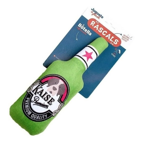 Juguete Botella Cerveza Rascals Peluche Plush Chifle Perros