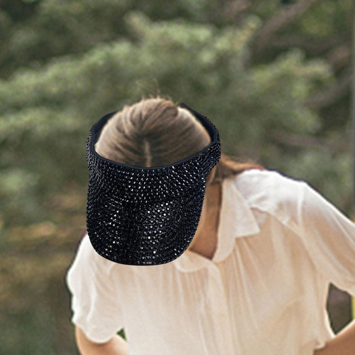 Sombrero Para El Sol Con Visera De Diamantes De Imitación