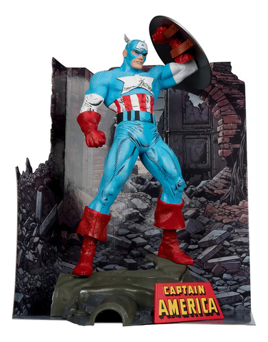 Figura De Acción Capitán América De Mcfarlane Toys Figura Posada 1:6