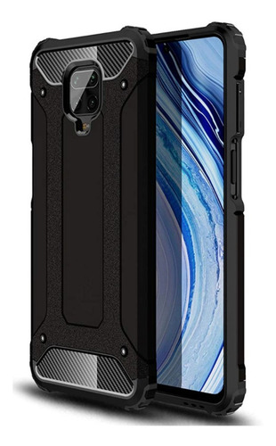 Capa Anti-impacto Hybrid Rugged P/ Xiaomi Redmi Note 9 Preta
