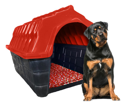 Casa Casinha Plástica Cachorro Cães Número 6 Cor Vermelho