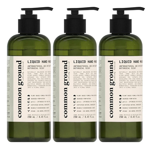 Common Ground Jabon De Manos Totalmente Natural, Sin Paraben