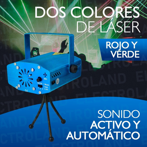 Imagen 3 de 10 de Laser Lluvia Multipunto Led Rojo Verde Audioritmico Dj